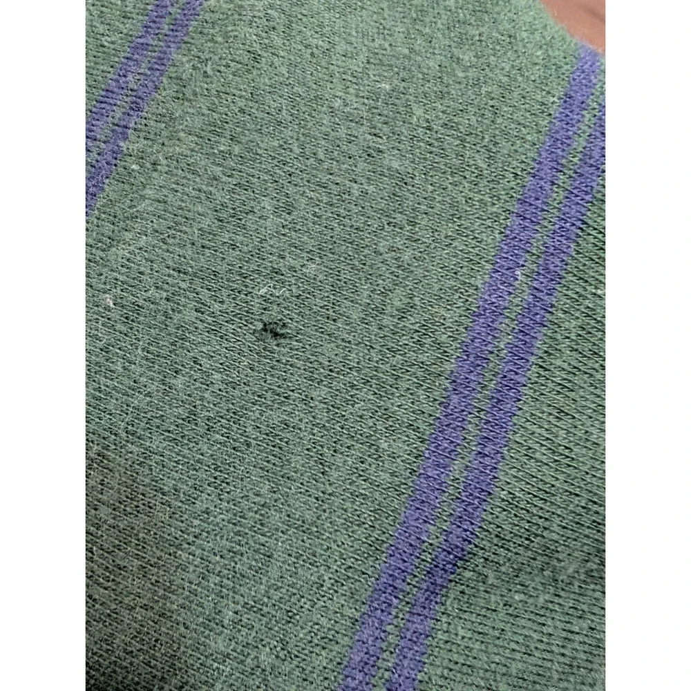 Polo Ralph Lauren Mens XXL Green Navy Blue Striped Short Sleeve Polo Shirt Pony